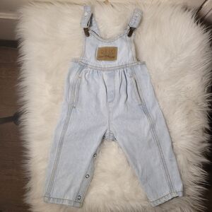 Vtg GUESS Light Blue Kids Overalls